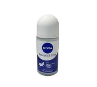 NIVEA Protect & Care Déodorant Roll-on 6 x 50 ml, Déodorant anti-transpirant sans alcool éthylique, Déodorant parfumé et non irritant pour une protection efficace
