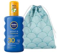Nivea Protect Moisture SPF30 Spray solaire 200ml résistant à l'eau avec protection UV et hydratation + sac à dos de plage