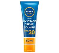 NIVEA - Protection Solaire Visage SPF 30 Hydratante, Texture Légère et Confortable (Tube 50mL) - lot de 2 - Vendu par Lot