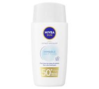 NIVEA - Protection Solaire Visage SPF 50+ Invisible, Fluide Léger Effet Mat, Non Gras (40 mL) - lot de 3 - Vendu par Lot