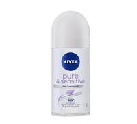 NIVEA Pure & Sensitive Lot de 6 déodorants à bille 50 ml Anti-transpirant à bille Convient aux peaux sensibles Protection 48h