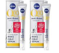 NIVEA Q10 Anti-Rides Expert - Soin Combleur De Rides Ciblé - Front, Yeux, Lèvres, Menton - Raffermit - Efficace En 5 min - Q10 & Peptides De Bioxifill - Tous Types De Peaux - 15 ml (Lot de 2)