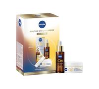 NIVEA Q10 Coffret Anti-Rides Visage Double Action, 2 produits | Coffret visage anti-âge avec sérum Double Action (1 x 30 ml) et crème de jour (1 x 50 ml).
