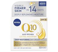 NIVEA Q10 Power 60+ Crème de jour anti-rides et régénérante (50 ml), puissante crème anti-âge, hydratante pour femme avec coenzyme Q10, crème de jour pour le visage avec SPF15, l'emballage peut varier