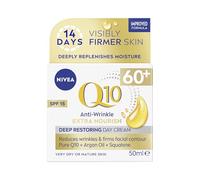 NIVEA Q10 Power 60+ Crème de jour anti-rides et régénérante (50 ml), puissante crème anti-âge, hydratante pour femme avec coenzyme Q10, crème de jour pour le visage avec SPF15, l'emballage peut varier