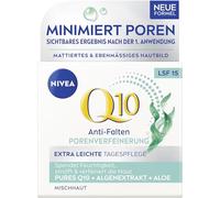 NIVEA Q10 Crème de jour anti-rides extra légère avec SPF 15, soin du visage pour peaux mixtes avec Q10, extrait d'algues et aloe vera (50 ml)