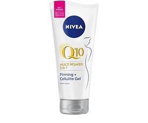 NIVEA Q10 Crème gel raffermissante + adieu à la cellulite 200 ml Crème anti-cellulite à l'extrait de lotus et co-enzyme Q10 Résultats visibles en 3 semaines