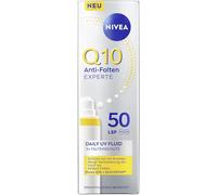 NIVEA Q10 Daily Soin du visage UV-Fluid SPF 50, crème solaire avec Q10, GLYCOSTOP et filtre UV, anti-rides Q10 non gras, protection solaire (40 ml)