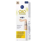 Nivea Q10 Power 3in1 Eye Care Cushion 01 Light 4 ml, crème contour des yeux colorée et hydratante, apprêt pour les yeux anti-âge avec coenzyme Q10, correcteur cernes lissant
