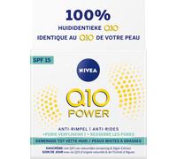 Nivea Q10 Power Anti-Ride Soin Jour IP15 Avec Q10 Et Extrait D'Algues Peaux Mixtes À Grasses 50ml