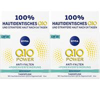 NIVEA Q10 Power Crème de jour anti-rides + raffermissement des pores pour une peau plus jeune, crème de jour avec SPF 15, lot de 2 (2 x 50 ml)