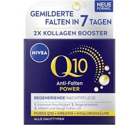 NIVEA Q10 Power Crème de nuit anti-rides régénérante pour tous les types de peau Crème de nuit au Q10 pur et à la créatine et à l'acide hyaluronique (50 ml)