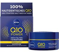 NIVEA Q10 Power Lot de 2 soins de nuit anti-rides et raffermissant pour une peau plus jeune (2 x 50 ml) Crème de nuit régénérante pour le visage pour une hydratation intense