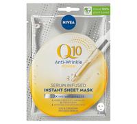 NIVEA Q10 Power Masque anti-rides + raffermissant (5 pièces), masque hydratant anti-âge, masque facial avec coenzyme Q10, masque crème anti-rides de 10 minutes