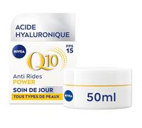 NIVEA Q10 Power Soin de Jour FPS15 (1x50 ml), crème anti rides enrichie Q10 Pur & Acide Hyaluronique, crème anti-âge booster de collagène, soin hydratant visage extra fermeté tous types de peaux