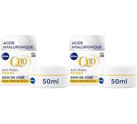 NIVEA Q10 Power Soin de Jour FPS30 (1x50 ml), crème anti rides au Q10 Pur & Acide Hyaluronique, crème anti-âge booster de collagène, soin visage extra fermeté tous types de peaux (Lot de 2)