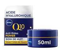 NIVEA Q10 Power Soin de Nuit Raffermissant (1x50 ml), crème anti rides avec Q10 Pur & Acide Hyaluronique, soin anti-âge booster de collagène, crème hydratante visage tous types de peaux