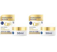 NIVEA Q10 Soin de Jour Extra Nourrisant FPS15 (1x50 ml), crème anti rides enrichie en Q10 pur & Huile d'Argan, crème anti-âge nourrissante, soin hydratant visage peaux sèches à très sèches (Lot de 2)