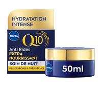NIVEA Q10 Soin de Nuit Extra Nourrisant (1x50 ml), crème anti rides enrichie en Q10 pur & Huile d'Argan, crème anti-âge nourrissante, soin hydratant visage peaux sèches à très sèches