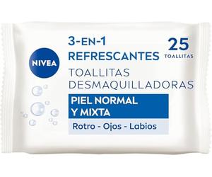 NIVEA Refreshing Makeup Remover Wipes (1 x 40 pcs), Makeup Remover Wipes for Normal and Combination Skin, Wet Wipes for Face, Eyes, Lips and Neck