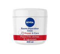 NIVEA REPAIR & CARE Baume Réparateur Visage, Corps & Mains Peaux Très Sèches (1 x 400 ml), Crème à la vitamine E & glycérine pour peaux rugueuses extra sèches, Soin corps hydratant 72H