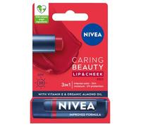 Nivea Rouge Nourrissant Baume à Lèvres 3-en-1, 4,8 g