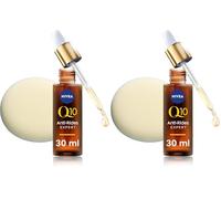 NIVEA Sérum Double Action Q10 anti-rides (1 x 30 ml), Sérum visage anti-âge raffermissant, Soin hydratant visage anti-glycation, soin Q10 Pur & Glycostop pour tous les types de peaux (Lot de 2)