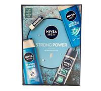 Nivea Set de Cadeau Puissant 4-teilig Gel Douche - Labello - Shampooing -
