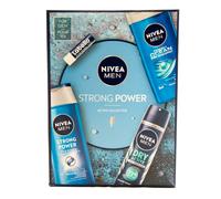 Nivea Set de Cadeau Puissant 4-teilig Gel Douche - Labello - Shampooing -