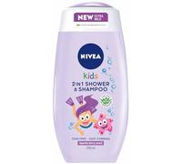 Nivea Shampoing et gel douche 2 en 1 pour enfants avec parfum de baies scintillantes, pour filles, 250 ml, lot de 1