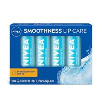 NIVEA Smoothness Lip Care SPF 15, Lip Balm SPF Stick, 0,17 oz Lot de 4