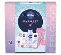 NIVEA Snuggle Up With Love Coffret cadeau pour femme avec crème hydratante, masque pour le visage, anti-transpirant, lotion pour le corps + chaussettes moelleuses