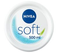NIVEA Soft Crème de soin hydratante (1 x 500 ml), Pot de crème pour le corps à l’hydratation intense, Soin corporel contenant de l’huile de jojoba et de la vitamine E