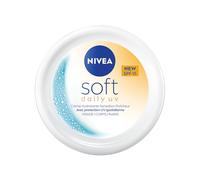 NIVEA - Soft Daily UV FPS 15 - Crème Corps, Visage & Mains - Hydratation 48H & Protection UVA/UVB - Huile De Jojoba - Texture Légère & Non Grasse - Vegan - Tous Types De Peaux - 200 ml