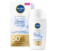 Nivea Solaire 40 Ml. Visage Fp50 Triple Protection 93695 Fabriqué En Italie