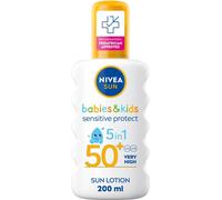 NIVEA Soleil Enfants Crème Solaire Lotion - SPF 50+ Peau Sensible 5-in-1 Spray