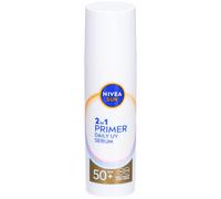 NIVEA Sun 2 en 1 Primer Daily UV Sérum SPF50+ Crème Protection Solaire 30 ml