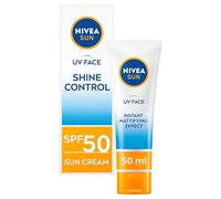 NIVEA SUN Crème solaire pour le visage, SPF50, UVA/UVB, Hydratante, Contrôle de la brillance, 50 ml