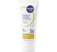 NIVEA SUN - Crème Solaire Serum Essentiel FPS50+ - Visage - Nourrit & Hydrate - Vitamine E - Texture Ultra-Légère - Fini Invisible & Non-Collant - Tous Types de Peaux - 90 ml