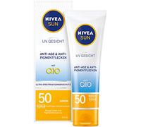 NIVEA Sun Crème Solaire Visage Anti Age et Anti Taches Pigmentaires SPF 50 Tube 50 ml