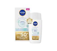 NIVEA SUN Derma Skin Clear Protection Solaire Visage FPS 50+ (1x40ml) - Fluide visage matifiant à la texture ultra-légère - Soin solaire pour les peaux mixtes à grasses