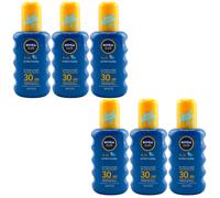 Nivea Sun Enfants Protection & Play 6 X 200ml Vaporiser LSF30 Étanche -pour
