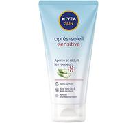 NIVEA SUN Gel après-soleil Sensitive SOS (1 x 175 ml), gel aloe vera bio hydratant et apaisant, après-soleil sans parfum spécial peau sensible