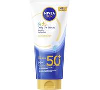 NIVEA SUN Kids Crème solaire SPF 50+, protection solaire extra imperméable avec panthénol, vitamine C et E, crème solaire sans parfum, protection UV quotidienne sensible (100 ml)