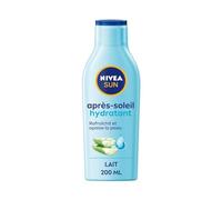 NIVEA SUN - Lait Après Soleil Hydratant 48H - Rafraîchit & Apaise La Peau - Aloe Vera Bio & Acide Hyaluronique - Formule Légère & Non Grasse - Tous Types De Peaux - 200 ml