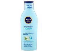 NIVEA SUN Lait Après-soleil Hydrate 200 ml, Crème après-soleil à l'aloe vera bio et acide hyaluronique, Crème hydratante pour le corps à action rafraîchissante et apaisante