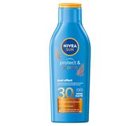 NIVEA SUN Lait solaire activateur de bronzage Protect & Bronze FPS 30 (1 x 200 ml), crème solaire avec protection UVA/UVB pour un hâle naturellement bronzé