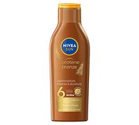 NIVEA SUN Lait solaire Carotène Bronze FP 6 200 ml, Crème solaire bronzante avec protection pour une peau dorée, Crème bronzante enrichie en carotène et vitamine E
