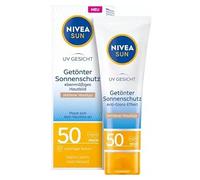 NIVEA Sun Lot de 3 crèmes solaires pour le visage SPF 50 avec crème hydratante pour un teint uniforme - 50 ml