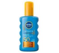 NIVEA SUN Spray solaire Protect & Bronze FPS 50 (1 x 200 ml), crème solaire avec activateur de bronzage, protection anti UV à la formule légère et non grasse
